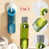 3 In 1 Cup Cleaning Brush Multi-functional Cup Mouth Scrubber Rotatable Kitchen