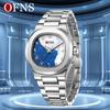 OFNS1583 Top Fashion Men's and Women's Watch Innovative Case Lightweight 80G Dual Dial Design Fashionable Quartz Watch