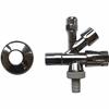 Robinet d'angle combiné - BONI-SHOP® - 1/2" x 10 mm x 3/4" - Poignée confort - Laiton poli-chromé - Raccords 1/2"/3/4"