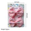 2Pcs/lot Baby Solid Hair Bows Hair Clips Ribbon Bow Hairpin for Girl Cheer Bowknot Barrettes Children Headwear Hair Accessories