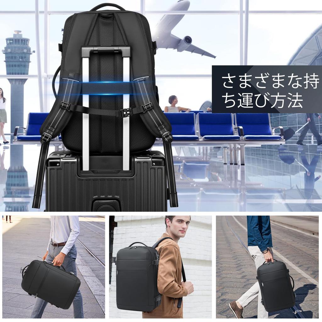 Рюкзак с вакуумной компрессией Coolbell, 60 л, расширяемый, дорожный рюкзак с замком TSA, водонепроницаемый и пыленепроницаемый, большой вместимости, подходит для 17-дюймовых ноутбуков,