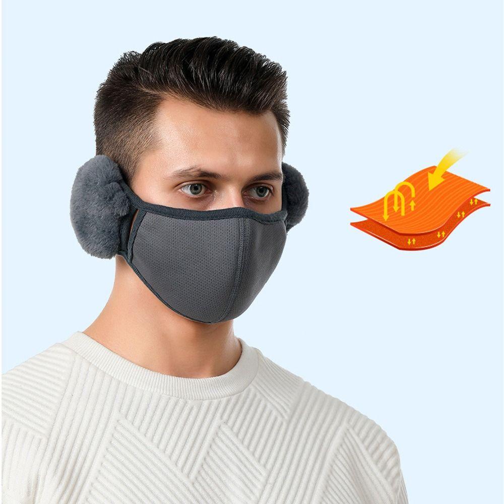Зимний теплый защитный от холода велоспорт Нагреватель ушей Маска для рта Маска для улицы Наушники