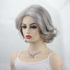 Synthetic Silver Grey Wig With Side Part Fluffy Hair for Woman Daily Cosplay Women Loose Wave Heat Resistant Fibre Wig