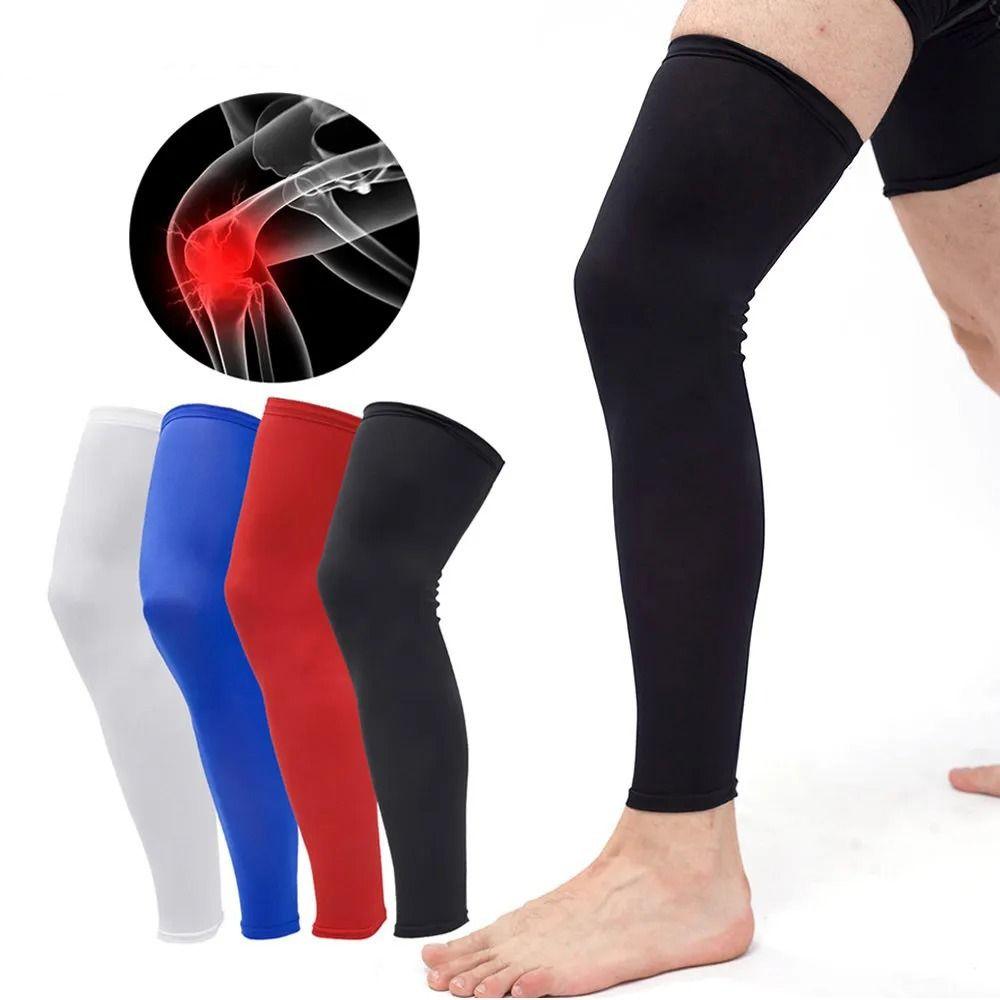 Sweat Wicking Full Leg Sleeves Knee Calf Sleeves Compression Leg Warmers Running