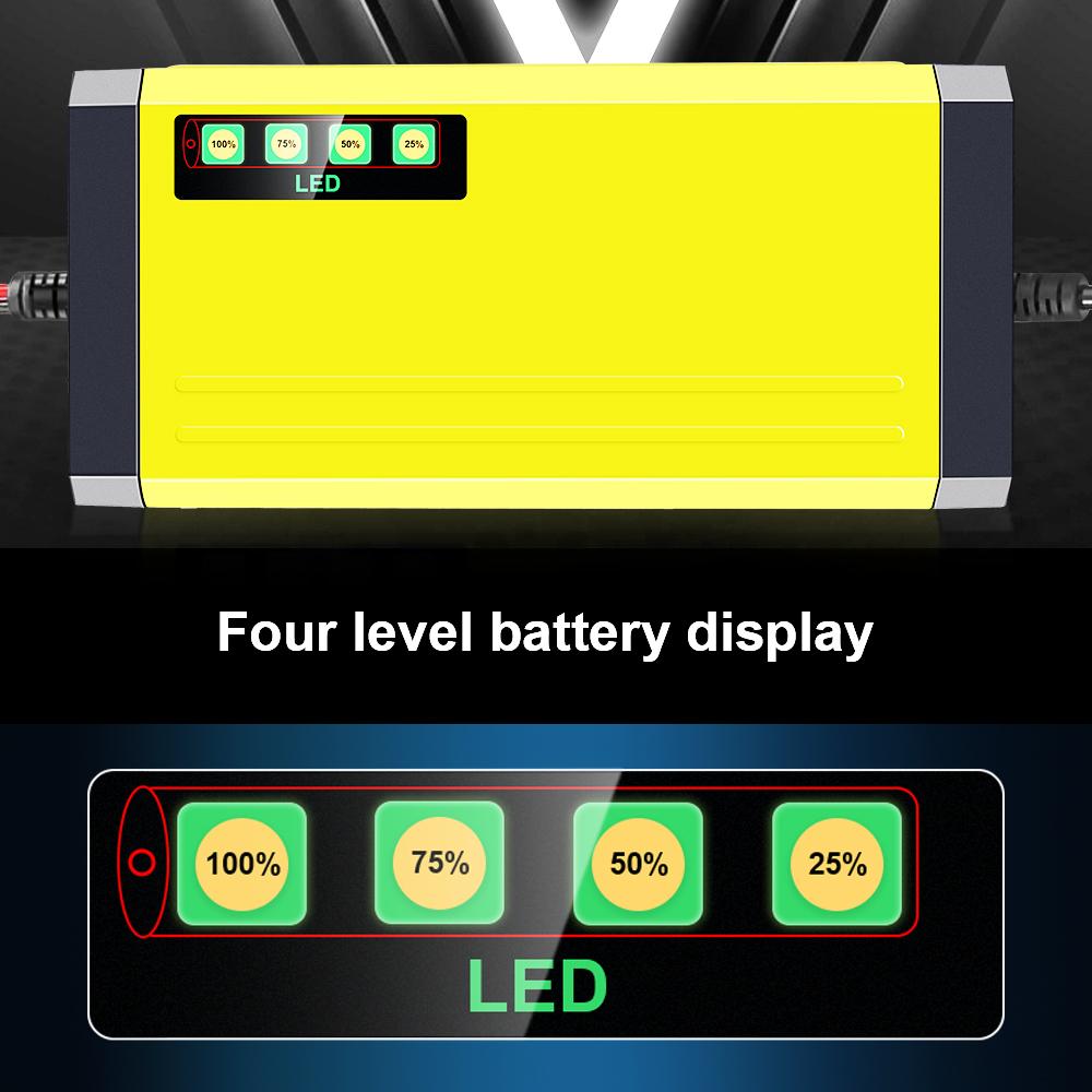 Car Accessories Car Battery Charger Wet Dry Lead Acid Battery 12V 2A 220V Power Puls Repair Charger LED Display Moto Truck Battery Charger