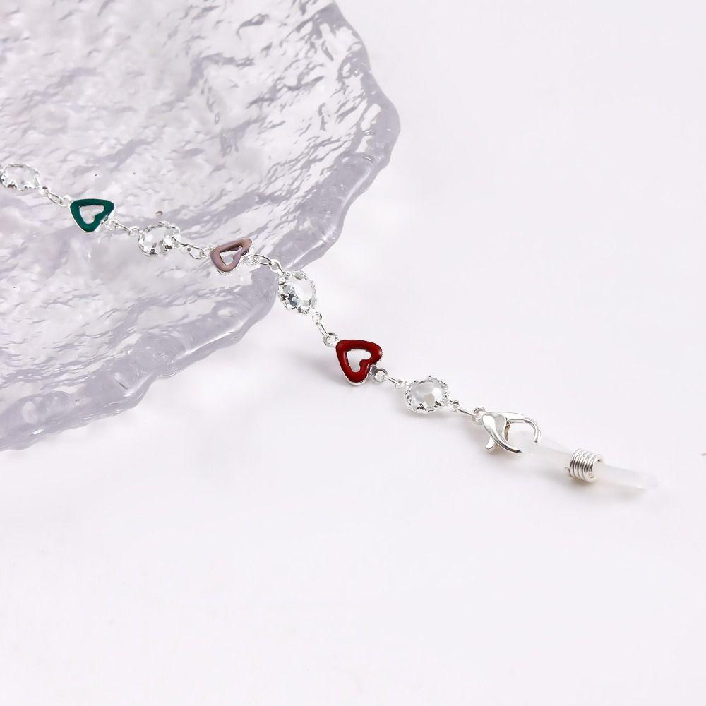 Цепочки для солнцезащитных очков со стразами, металлическая цепочка, бусины, ремешок для очков, металлическая цепочка для очков для женщин и девочек