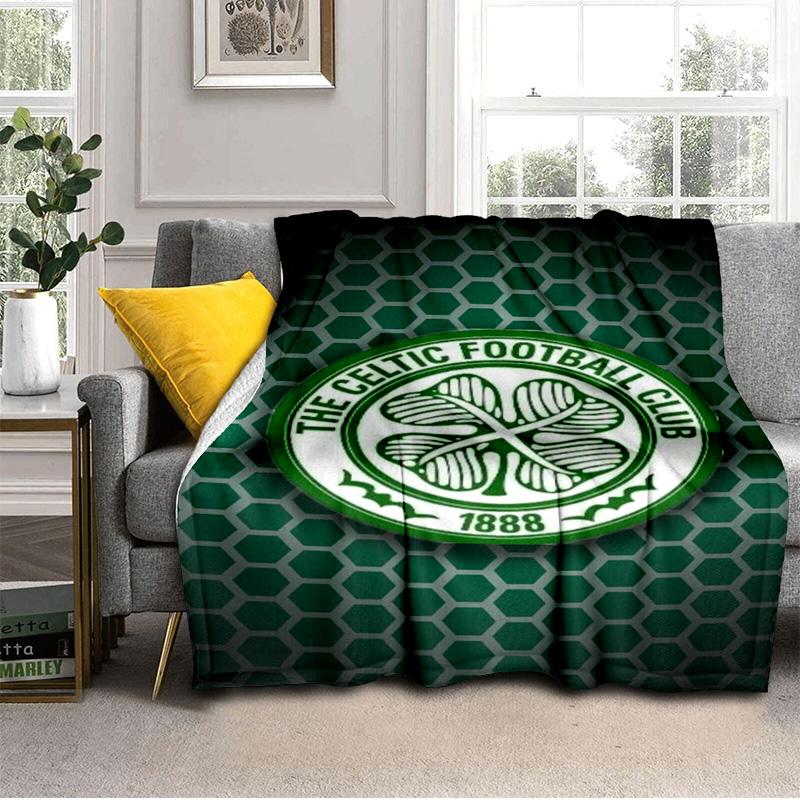Cel-tic Football Club Crest Printed Throws Blanket Soft Flannel Blankets for Couch Bed Gifts for Men Women Picnic blanket Christmas gifts