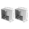 2Pcs 86 Type Stainless Steel Surface Mount Fireproof Electrical Box for Wall Socket Panel Easy Installation Versatile Universal