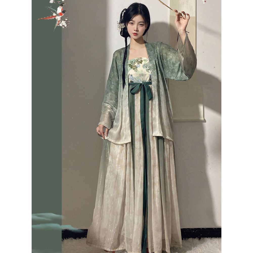 Китайский комплект Hanfu для взрослых женщин, осенний повседневный костюм