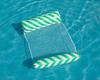 Inflatable Striped Hammock & Floating Lounger with Net for Adults - 2021 Model