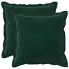 Cushion Cover 2 pcs HOUTEN Dark Green 50 x 50 cm Velvet