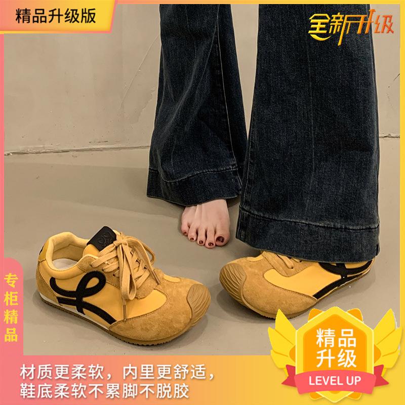 Красные немецкие кроссовки для женщин 2025 года, новая весна, ретро, симпатичные, с мягкой подошвой, для спорта и отдыха, универсальные, для сноуборда Forrest Gump