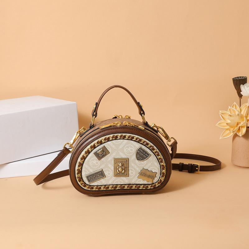 Tooxika Новая модная простая ретро-сумка-значок, популярный стиль, женская универсальная сумка-мессенджер через плечо, маленькая круглая сумка