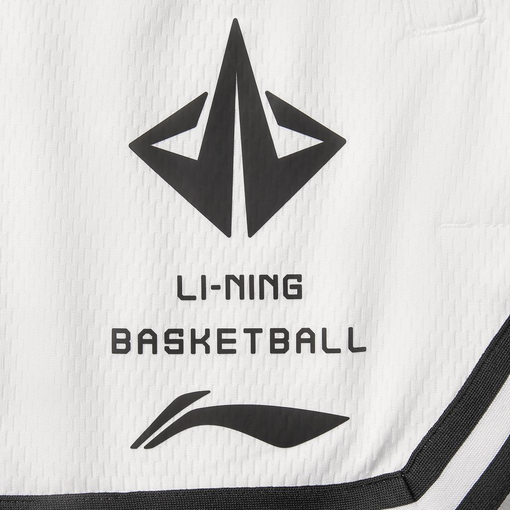 Li-Ning Простые Универсальные Удобные Свободные Баскетбольные Шорты Мужские шорты Стандартные-Белые AAPV033-5