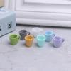 10шт 1:12 Миниатюрная кружка для кукольного домика Модель чашки для воды Кофейная чашка Еда Напитки Главная Посуда Декор Кухонные принадлежности Игрушки