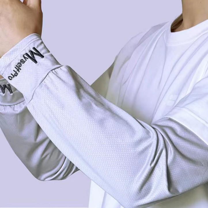 Унисекс Большие Летние Ледяные Рукава с Вышивкой Anti-UV