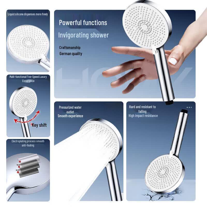 HOMK Handheld Shower Head with 5 Spray Modes