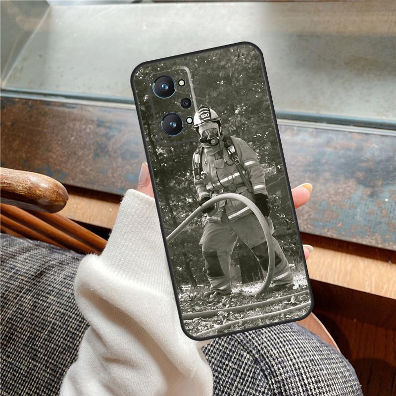 Fireman Firefighter Case For Realme 13 Pro Plus 11 12 14 C71 C75 C55 C51 C53 C25 C63 C61 C65 C67 GT6 GT7 15 Pro