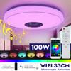 200W WiFi Modern RGB LED Ceiling Lights Home Lighting APP Bluetooth Music Light Bedroom Lamp Smart Ceiling Lamp+Remote Control