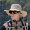 Summer Hollow Breathable Sunscreen Hat Men's Outdoor Mountaineering Fishing Sun Hat Fashion Big Head Circumference Bucket Hat