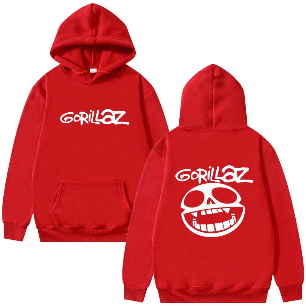 Лучшая известная рок-группа Gorillaz Графическая толстовка унисекс Винтажная повседневная толстовка с капюшоном Мужская модная оверсайз уличная одежда