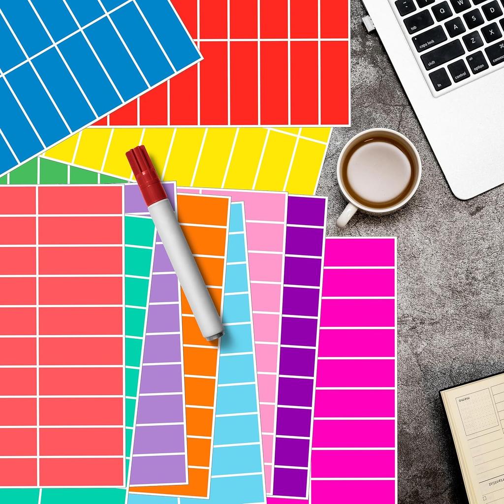 YSHIHE Colored Label Sticker in 12 Colors,3 x 1 Inch Rectangle Color- Coding Labels,Self-Adhesive Color Stickers for Inventory,Office - 480 Pack