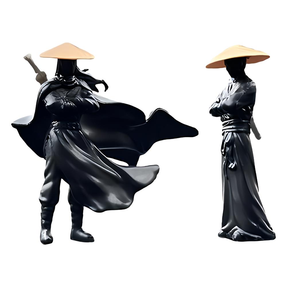 2Pcs Japanese Swordsmen Model Car Interior Accessories Computer Screen Desktop Ornaments Center Console Decorative Accessories