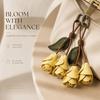 Lightweight Flower Bag Charm PU Leather Tulip Keychain Elegant Tulip Bag Charm  Gift Giving