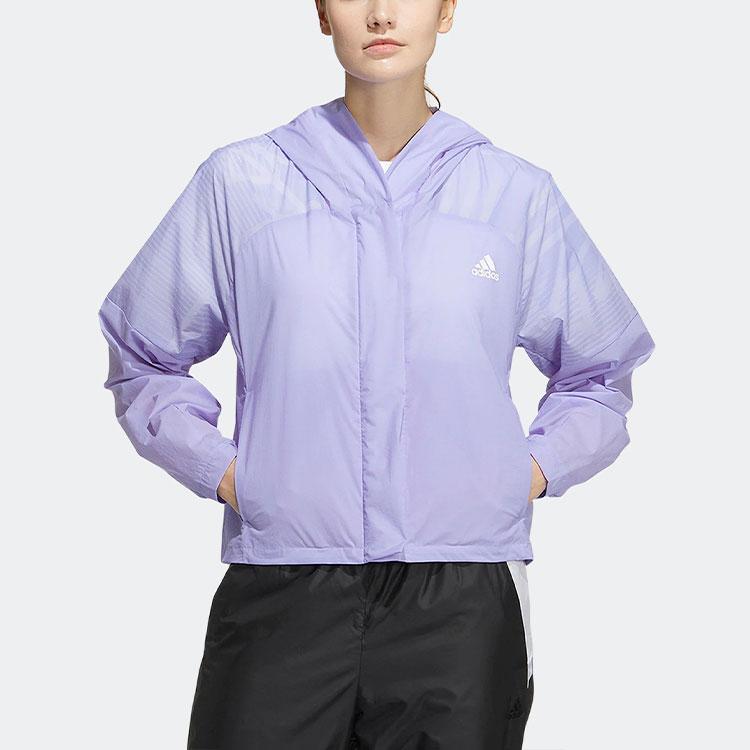 adidas WX AOP WB Толстовка с капюшоном на молнии с принтом Женские куртки Фиолетовый HF2479