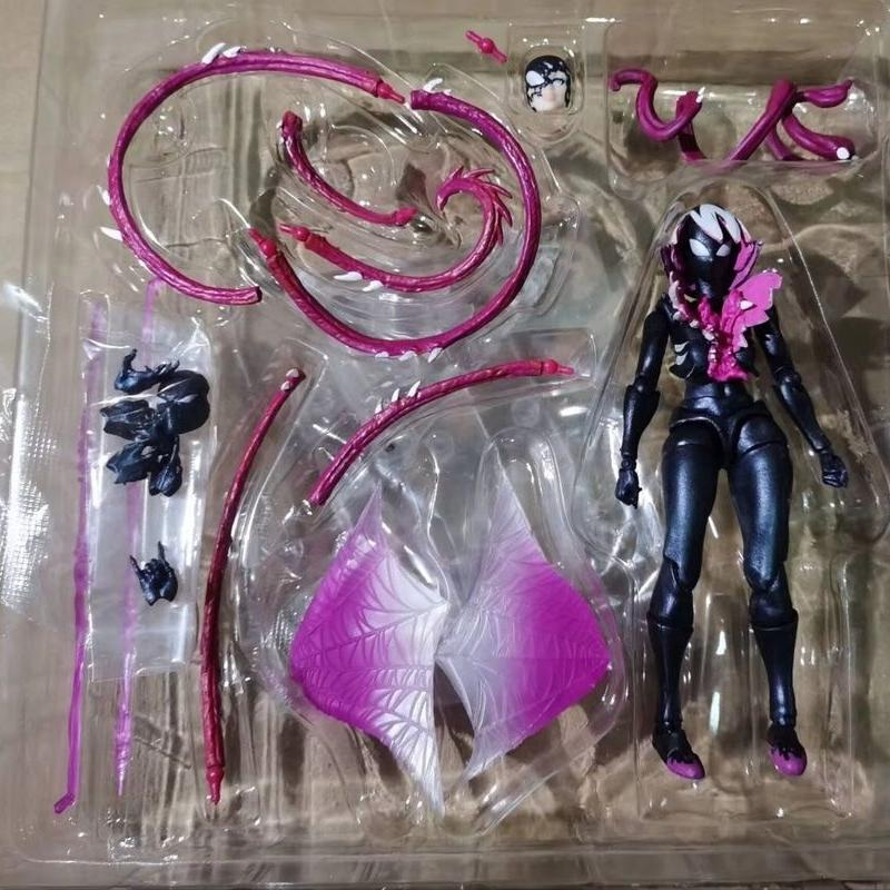 Веном Гвен Revoltech Amazing Yamaguchi Паучиха Гвен Мультяшный Декоративный Персонаж Модель Коллекционная Подарок