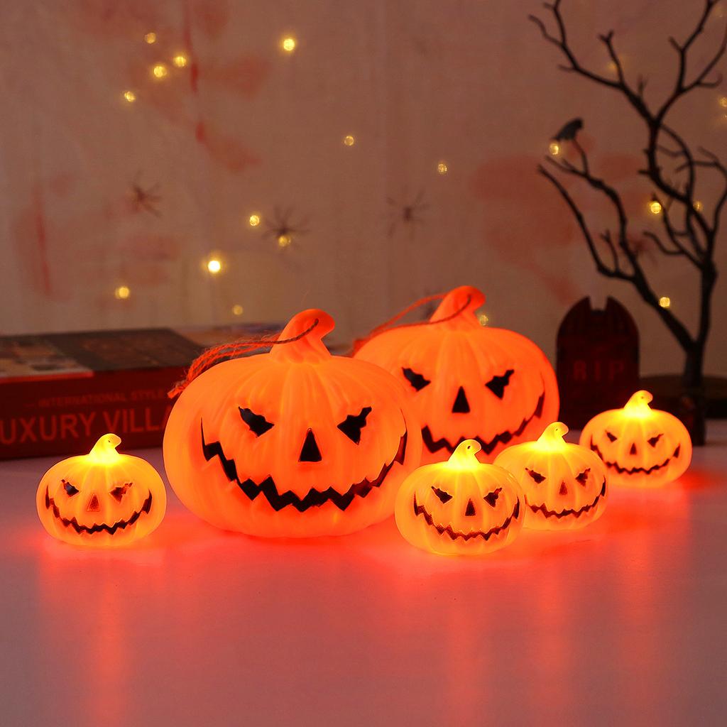 LED Halloween Pumpkin Lamp Ghost Face Yard Party