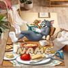 Looney Tom Jerry Friendship Personalized Name Area Rug Design for Decorate room Dining Room Playrooms Hallway Antislip Carpet Decorate Offices