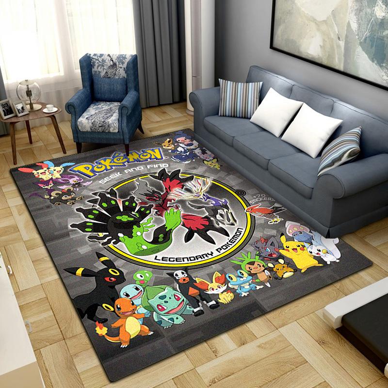 Pokemon Anime Area Carpet for Living Room Bedroom Home Decor Cool Movie Mat Floor Mat -LXR35