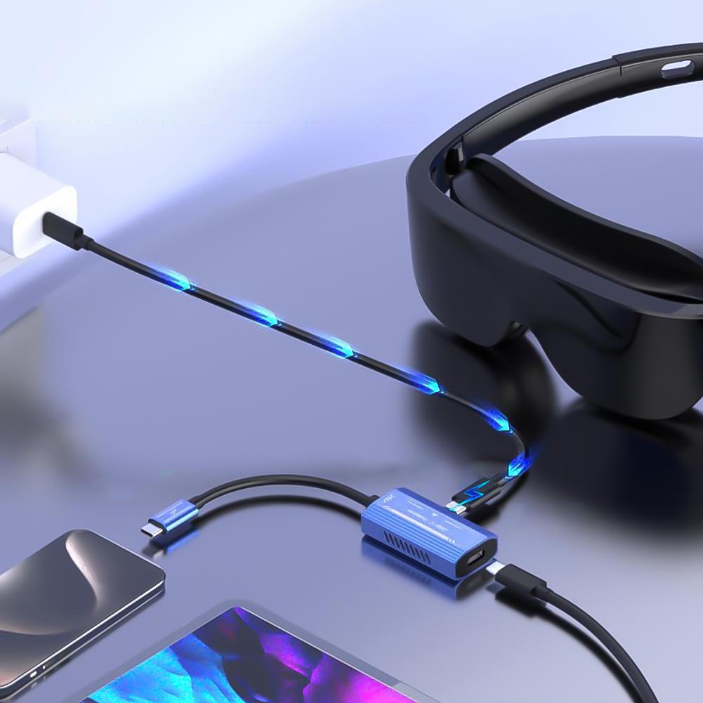 Хаб для AR-очков Мультиустройство Адаптер питания Type-C с поддержкой HDMI USB C в HDMI-видеоконвертер 4K60Hz для Xreal Rayneo Switch