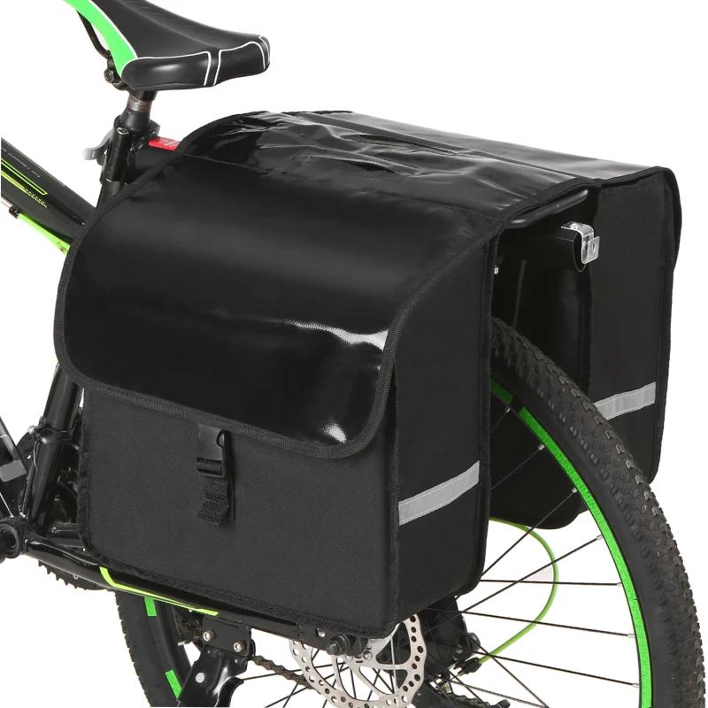 28L Water Resistant MTB Cycling Saddle Bag Rear Seat Carrier Rack Trunk Pannier Commuter Bike Storage Bag Cycling Accessories