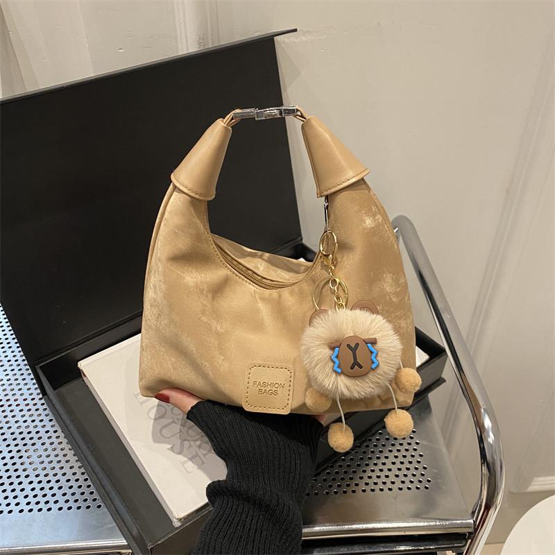 Chic Pu Material Shoulder Pillow Handbag For Women With Unique Design And Soft Feel