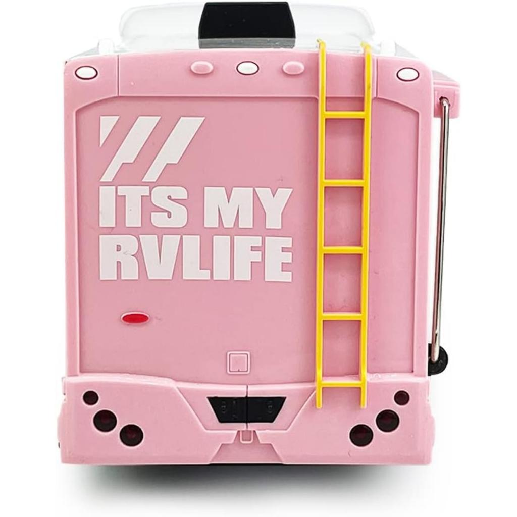 Camper RV игрушки для дома на колесах, литой под давлением металлический автомобиль, ролевые игры, модель с откатом, двери и навес автомобиля, открытый свет, звук, подарки на день рождения для детей ясельного возраста