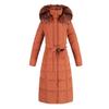 Womens Long Warm Puffer Coat With Hood Faux Fur Trim Thick Cotton-Padded Winter Outerwear Loose Fit Plus Size Available