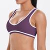 Double-sided Brushed Color-blocking Tight-fitting Breathable Back Sports Bra Running Fitness Yoga Top For Women