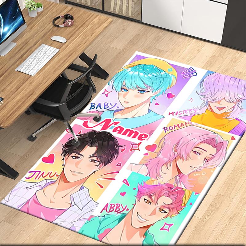 Custom Name Saja Boys Printed Carpet, for Office Chair Living Room Bedroom Kitchen Room Decor Gifts.