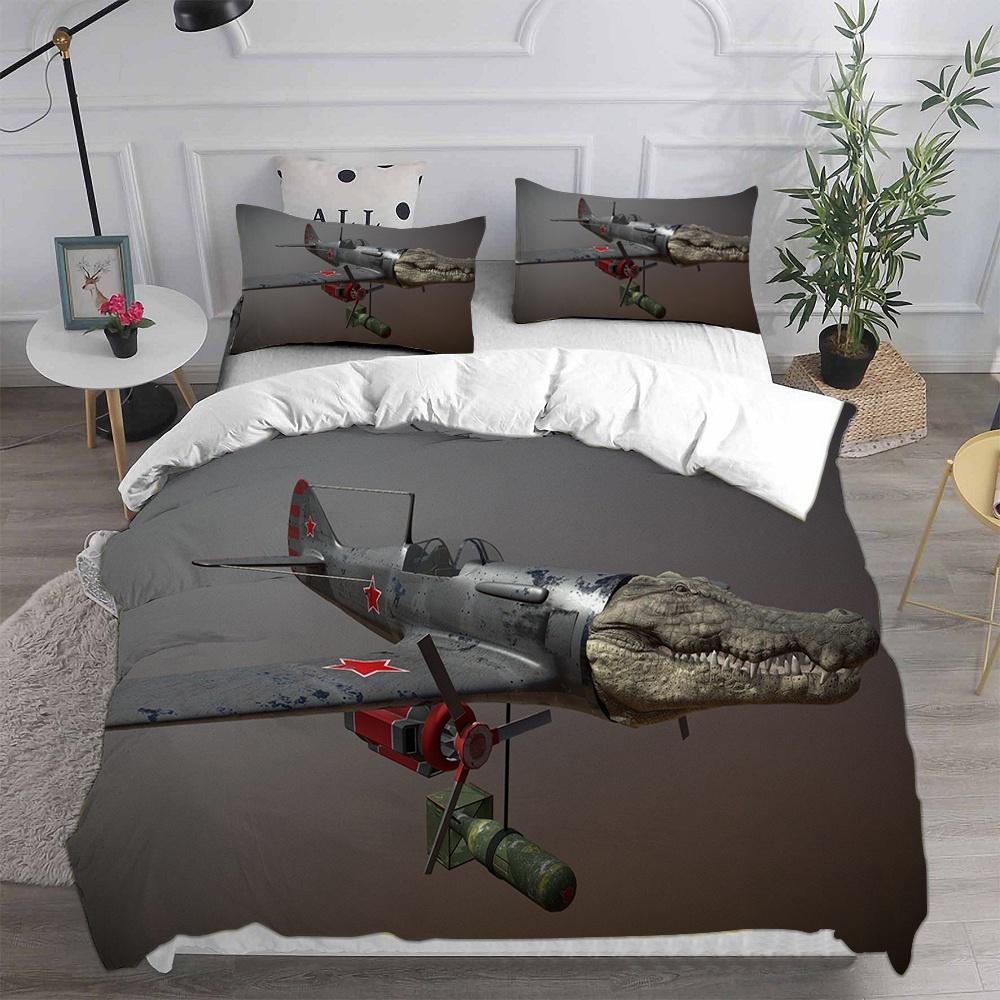 Ai Italian Brainrot Tung Tung Sahur Bedding Sets Comforter Quilt Bed Cover Duvet Cover Pillow Case 2-3 Pieces Sets Home Decor