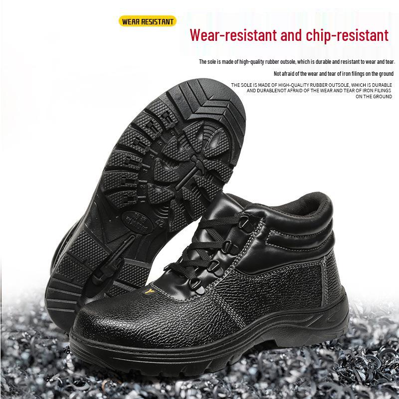 Men's Wear-Resistant Safety Work Shoes - Anti-Smash & Anti-Puncture Rubber Sole