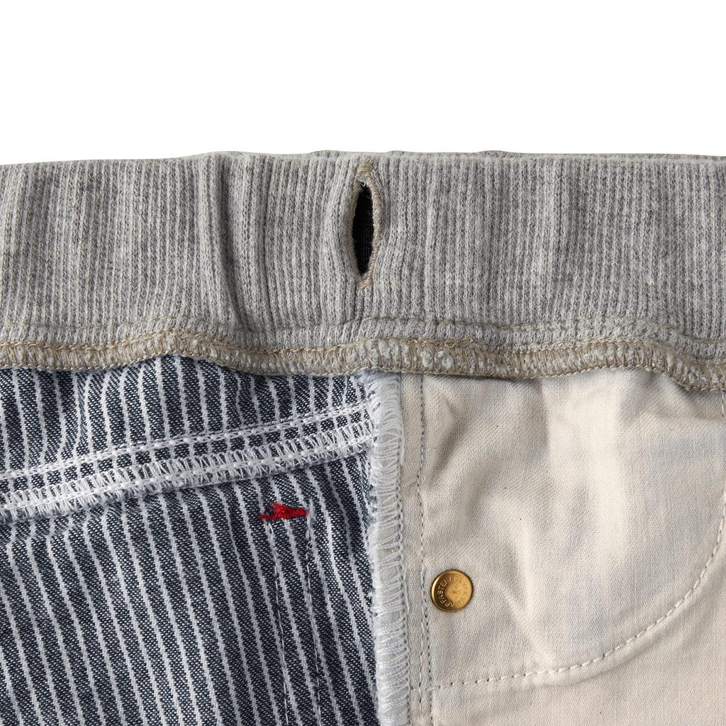 MIKI HOUSE Denim Pants, Long Pants, Hickory, Logo, Simple, Boys, Girls, Baby, Kids, Children's Clothing, 10-3205-490, 80cm, Navy X White