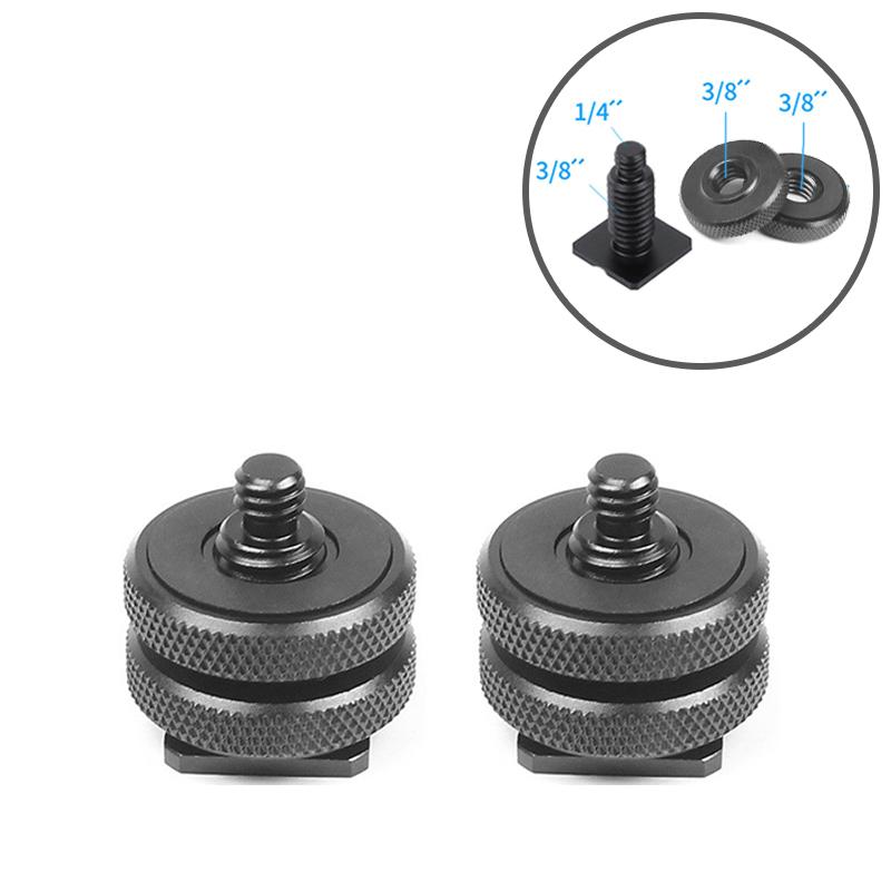 1/4-дюймовый винт для крепления штатива с двойным слоем для крепления адаптера вспышки «горячий башмак» Аксессуары для фотостудии