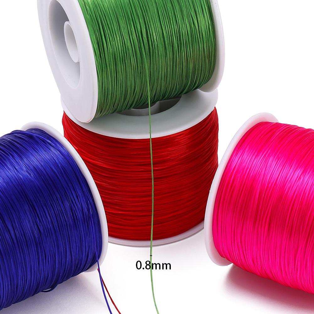 0,8 мм Корейская импортная эластичная леска, плоская шелковая эластичная леска ТПУ, эластичная леска для бисера, сделай сам, браслет, ожерелье, бусины