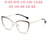 Anti -Blue Light Cat Eye Prescription Spectacle Women Myopia Lens Photochromic Glasses Diopter 0 -0 .5 -0 .75 -1 .0 -2 .0 To -6 .0