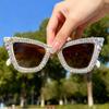 Diamond-Encrusted Large-Frame Sunglasses For Men And Women Fashion Sunglasses