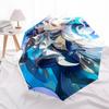 Fantasy Character, Blue Theme- Automatic Opening and Closing, 8-rib Structure Portable Umbrella, Suitable for Men and Women in All Seasons -