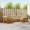 Outdoor Sofa Set with Cushions 6 pcs Natural and Beige