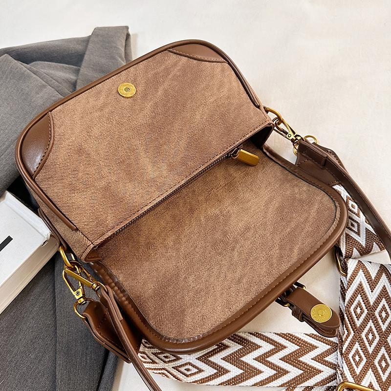 Женские сумки через плечо в стиле ретро, сумка-мессенджер, тренд 2024 года, осень-зима, квадратный карман, модная женская повседневная коричневая сумочка